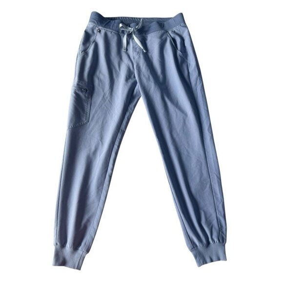 Figs Women's Sz M Zamora Lt. Ed. Medium Blue Medical Scrub Pants Joggers - Picture 1 of 11